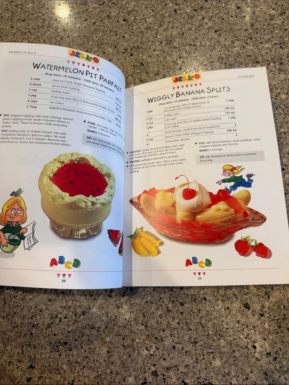 The Magic of JELL-O Cookbook - Colorful Jello Mold Cover Vintage 2001